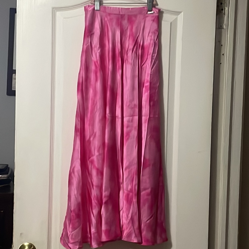 Guess Arielle Womens Tie-Dye Satin Midi Skirt - Picture 7 of 7